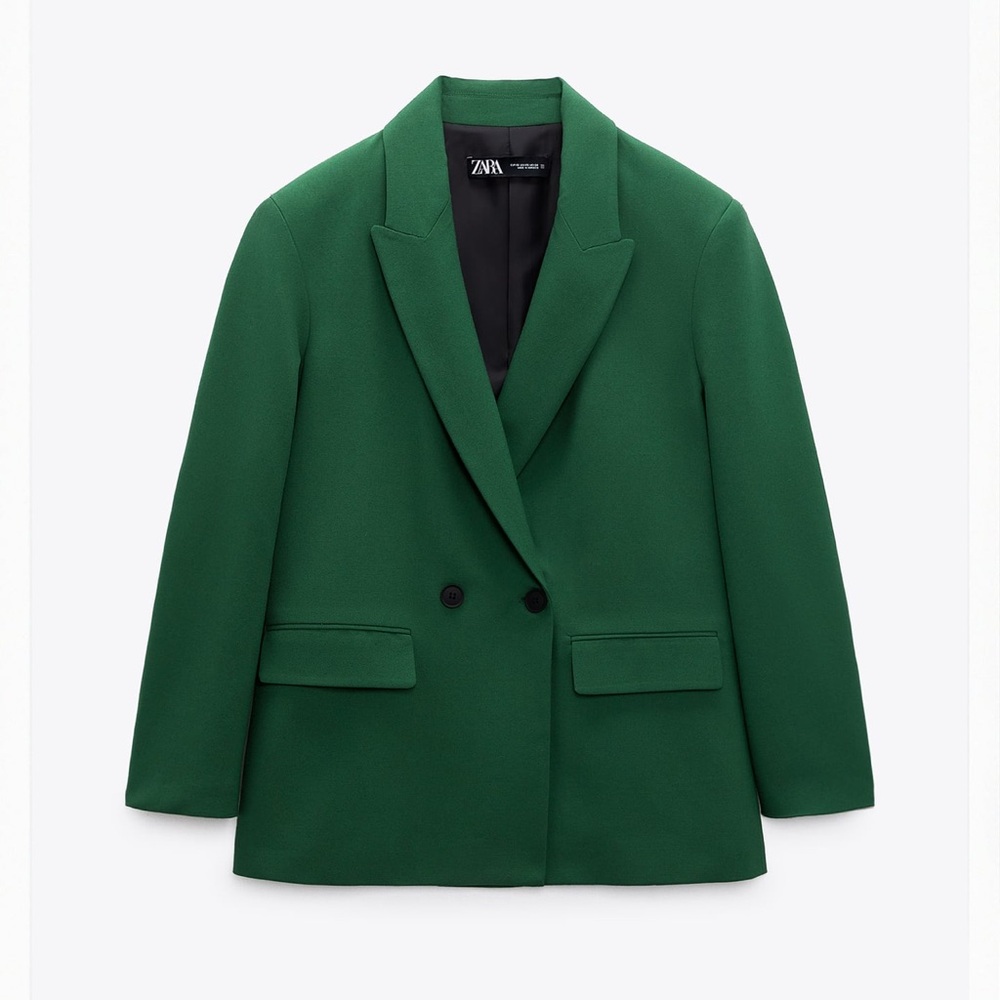 Zara Green Oversized Blazer